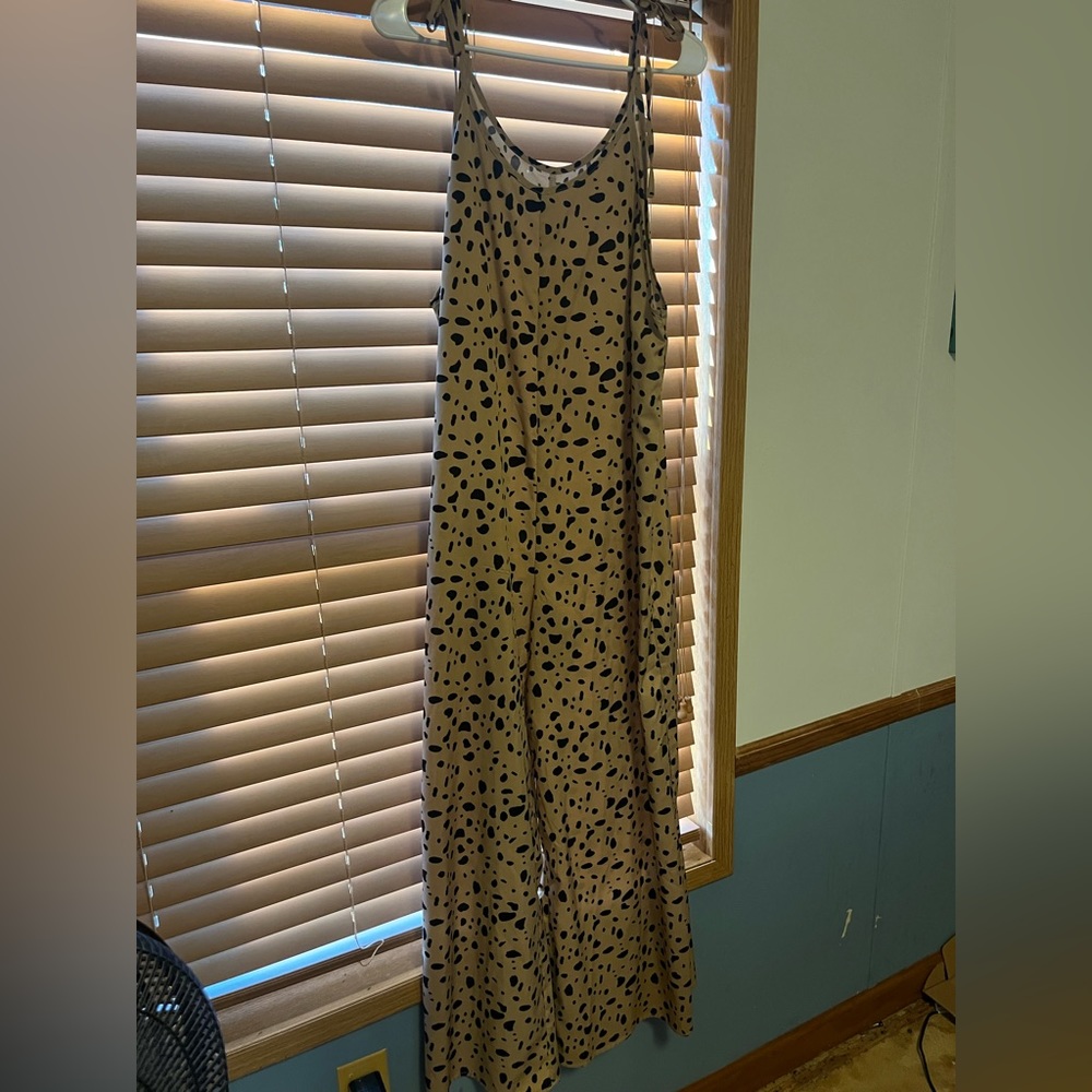 Tan/Black jumpsuit